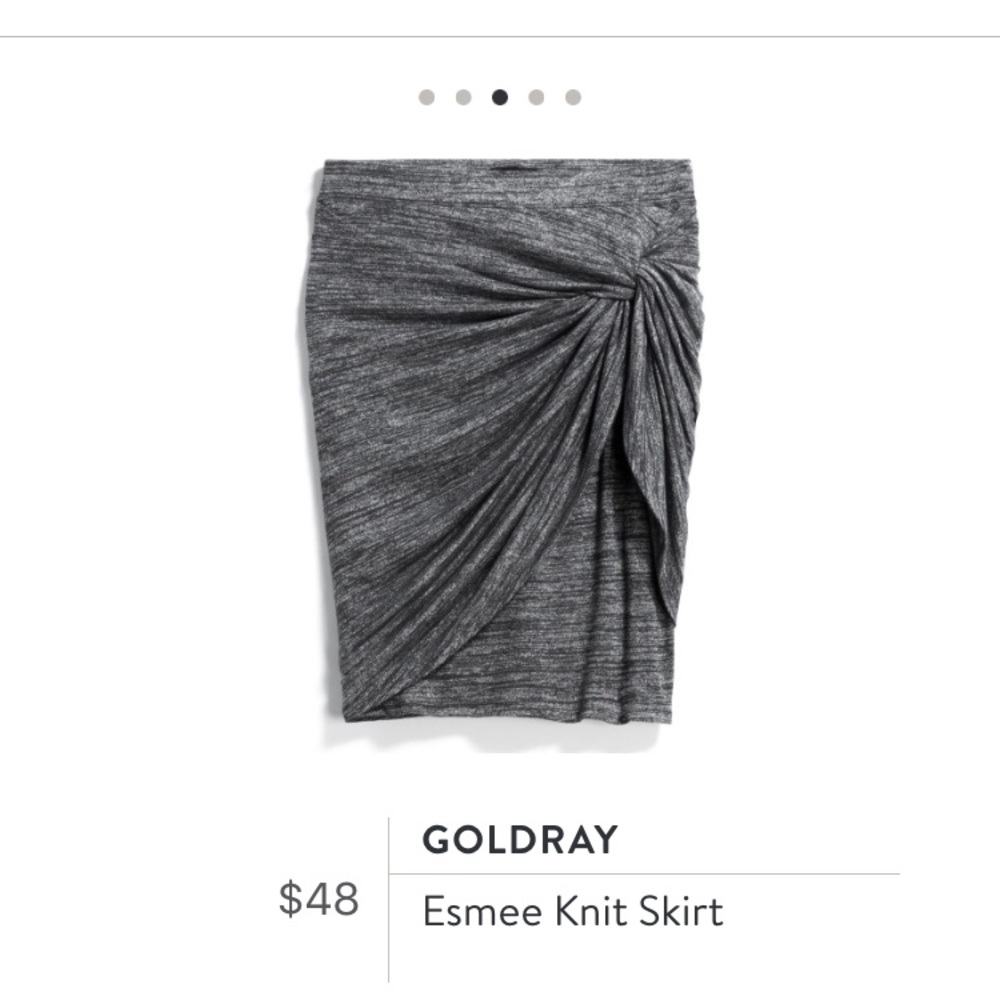 Tie knit skirt -grey